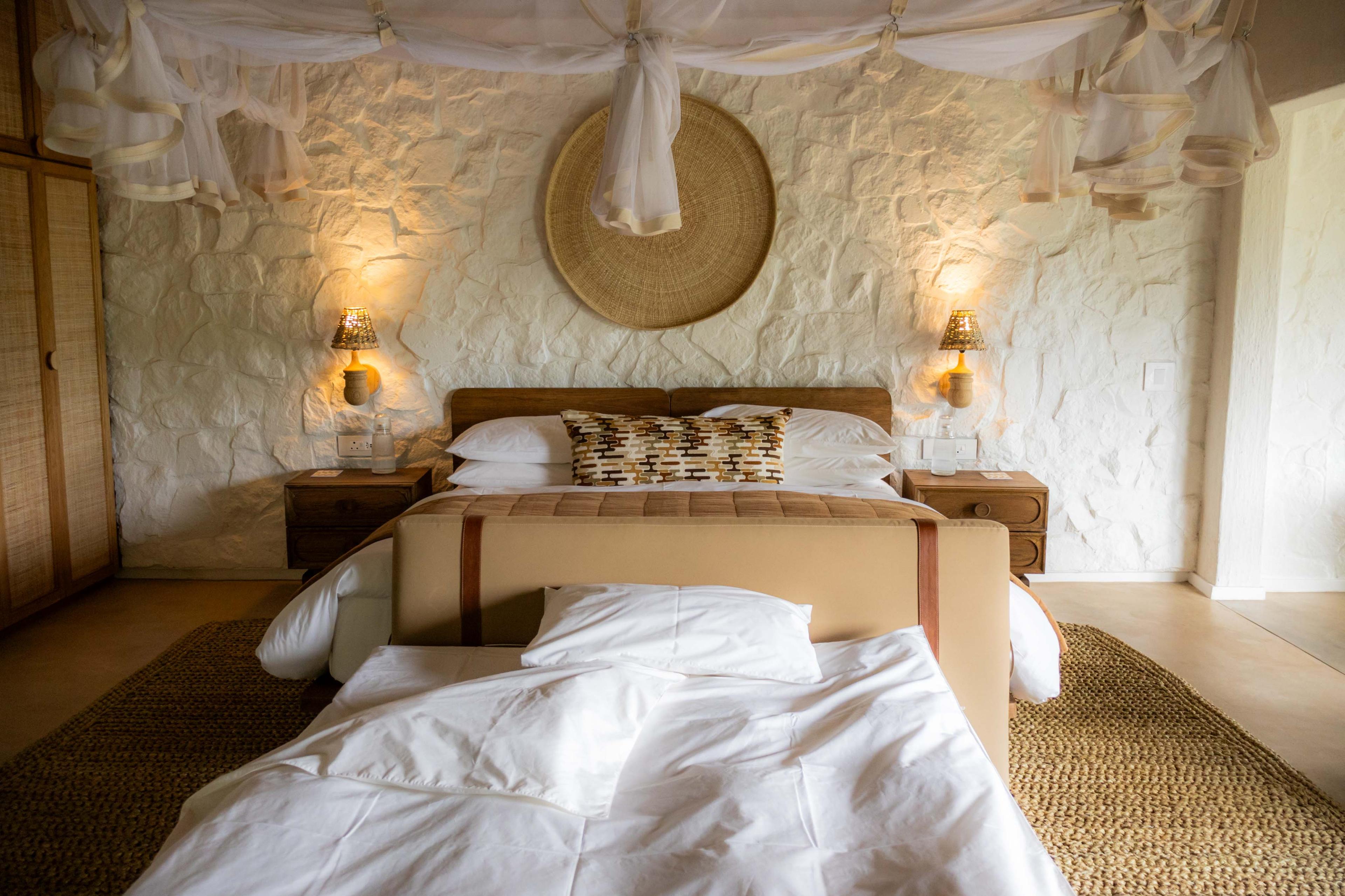 Luxury suite foldout bed setup