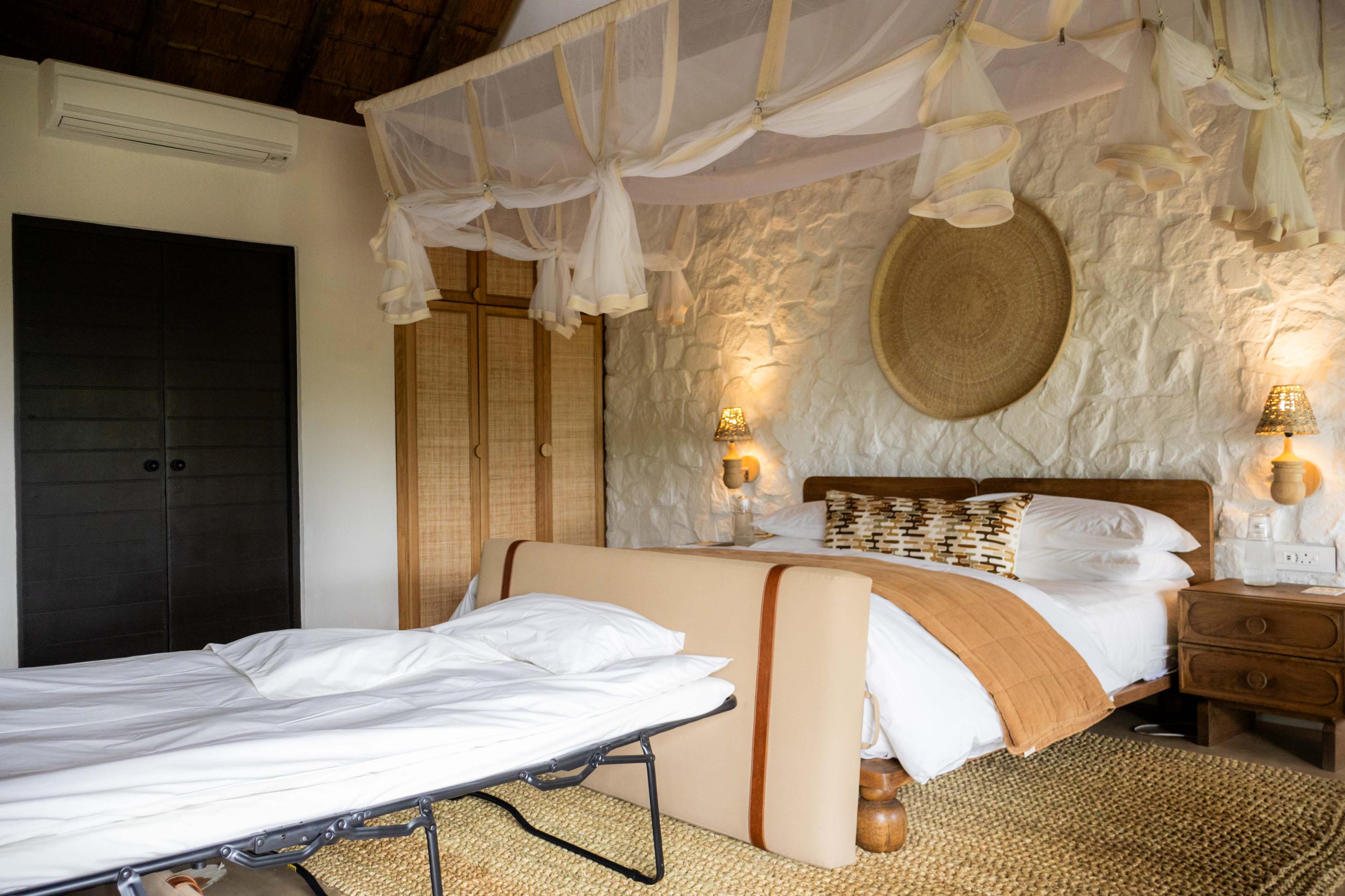 Luxury suite interior fold out bed 