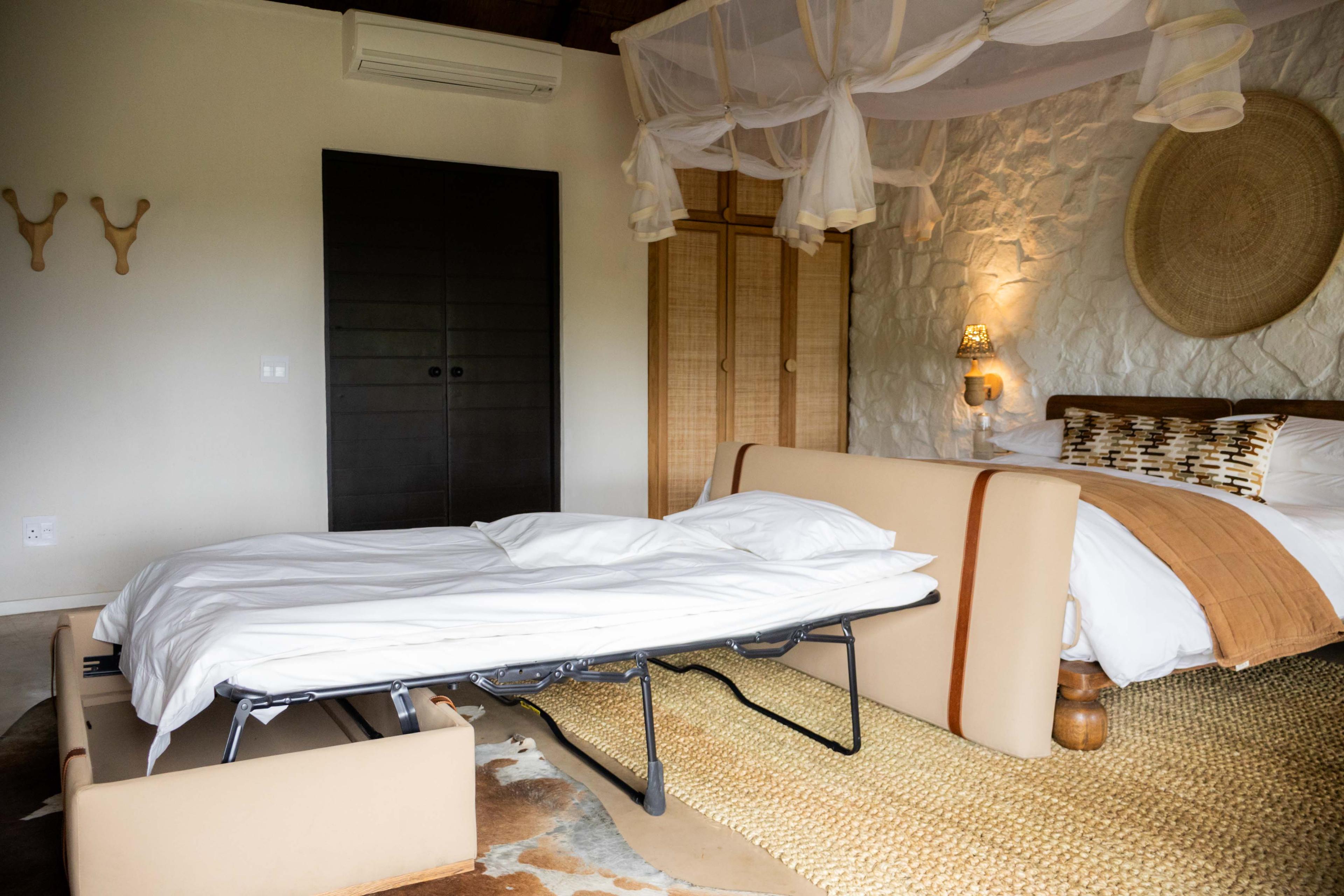 Luxury suite interior foldout bed 