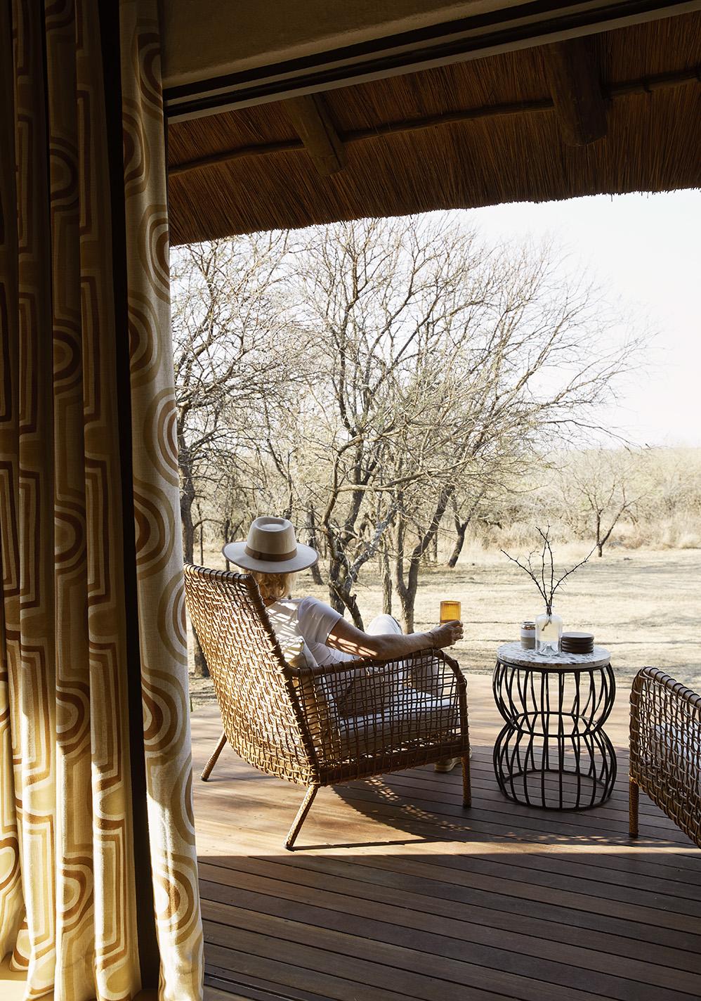 Luxury suite seating outdoor deck