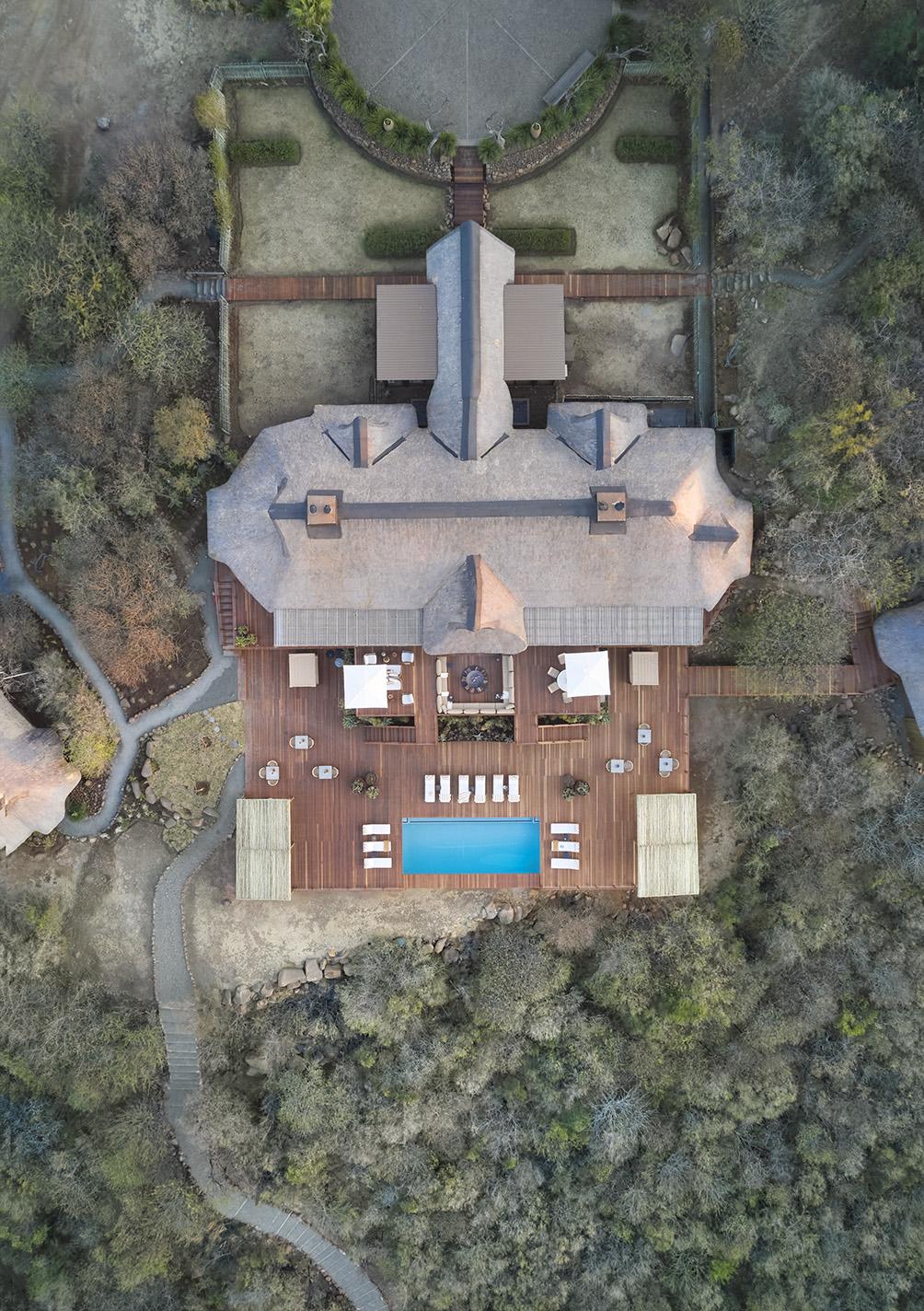 Main lodge aerial image