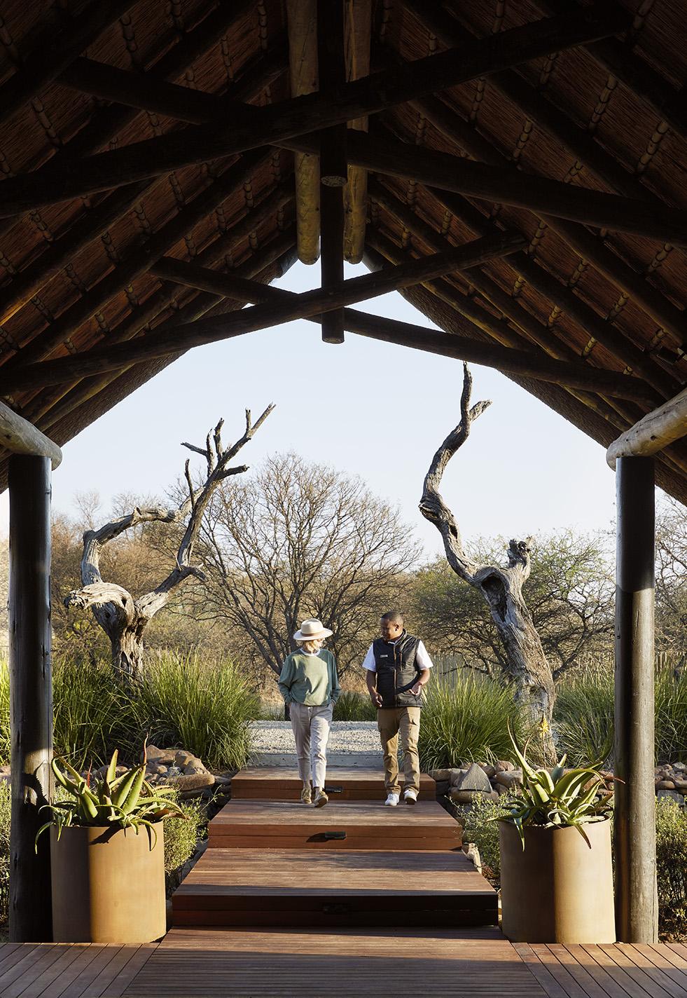 Main lodge exterior entrance 