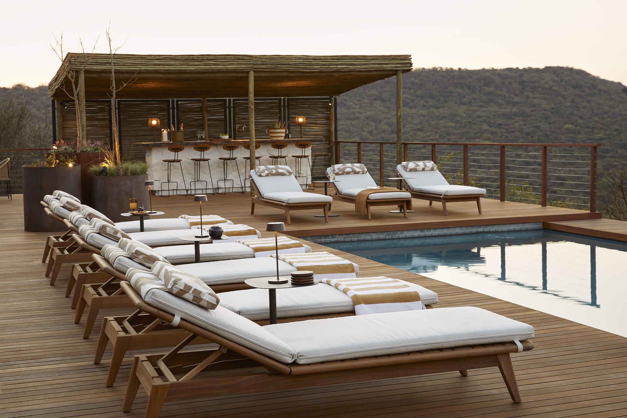 Main lodge exterior pool bar area 