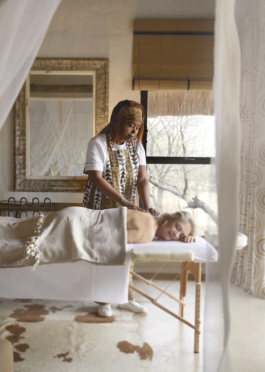 Massage treatments in room 